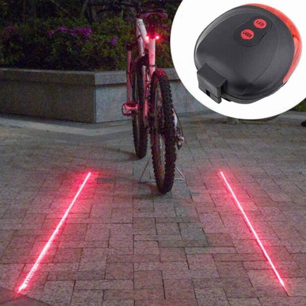 

bike lights safety laser bicycle led rear light lamp 5 waterproof