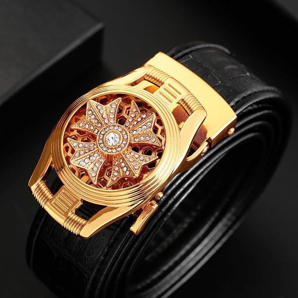 

belts fortunes belt man on the second floor leather automatically fashion crocodile grain young han edition, Black;brown