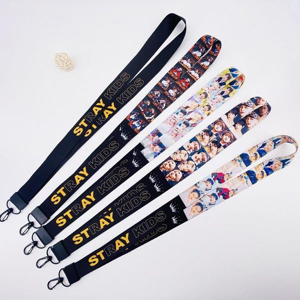 

jewelry pouches, bags kpop stray kids lanyard mobile phone rope name strip cartoon id card concert surrounding the same paragraph, Pink;blue