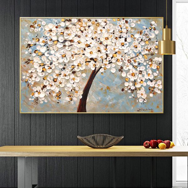 

rich tree flower leaf posters canvas painting landscape modern home decor prints wall art pictures for living room
