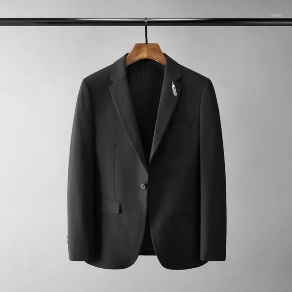 

men's suits & blazers black grey prom men luxury metal feather brooch single button blazer fashion slim fit party man 5xl, White;black