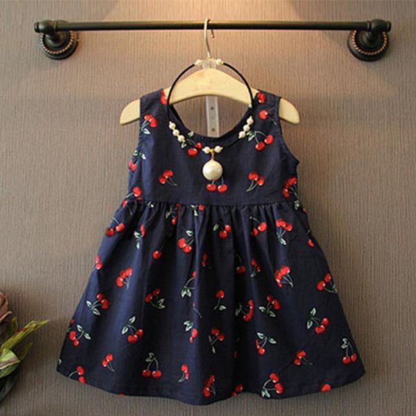 

girl's dresses summer girls' dress fashion american lace doll collar polka dot princess party children baby kids clothing, Red;yellow