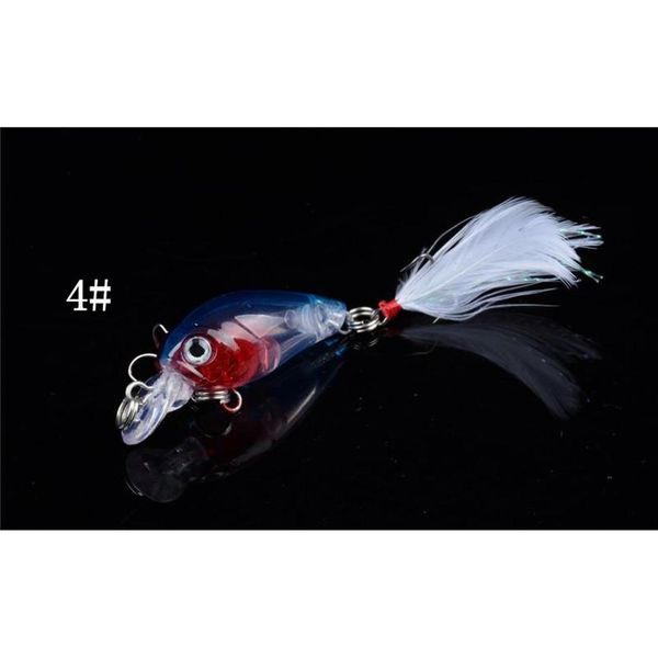 

abs plastic freshwater fiahing crank bait 4g 4.5cm mini minnow lure 8# treble hook jlluor xmhyard