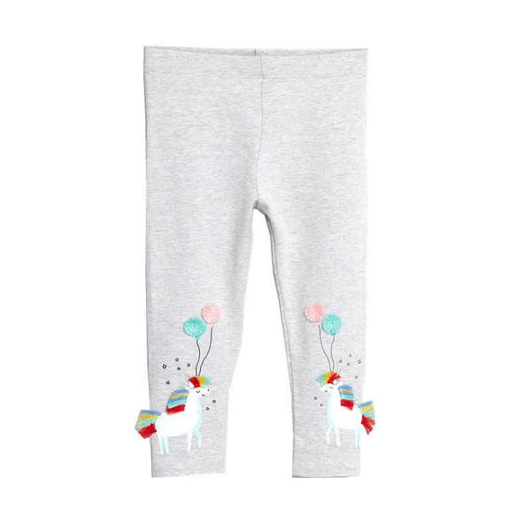 Metri di salto neonate unicorno cartoon leggings pantaloni bambini primavera autunno cotone abbigliamento stampato unicorni moda 210529