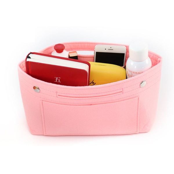 

handbag organizer bag purse insert bag felt multi pocket liner tote 7xec