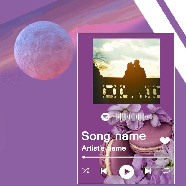 

frames customize spotify music code acrylic board personalized personal po anniversary couple plaque creative gift
