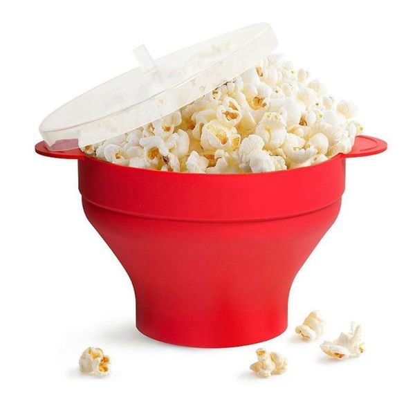 

storage bottles & jars home kitchen healthy cooking bucket microwave popcorn maker silicone bowl foldable