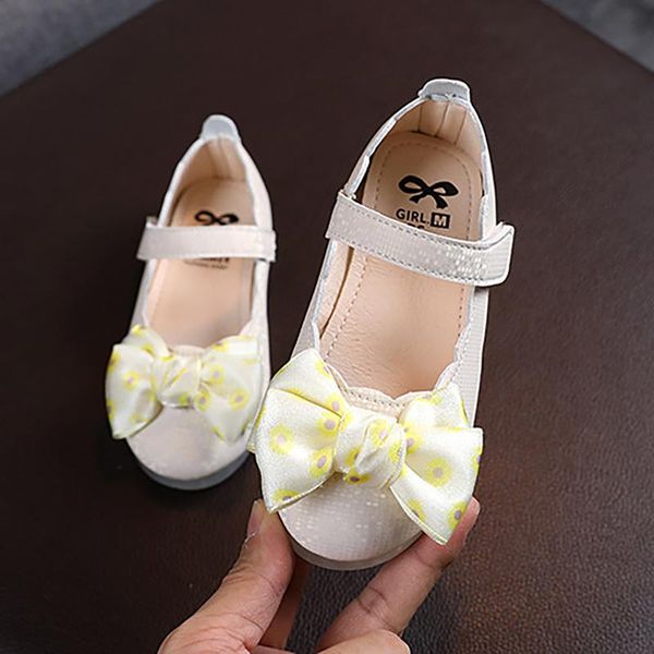 

flat shoes children' princess leather toddler baby little girls bow-knot crystal mary janes single dress 1 2 3 5 6 7 years, Black;grey