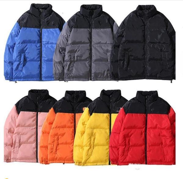 

winter jacket coats desiger men women parkas outdoor wear warm fashion jackets stand collar padded zipper greatcoat size s-2xl, Black