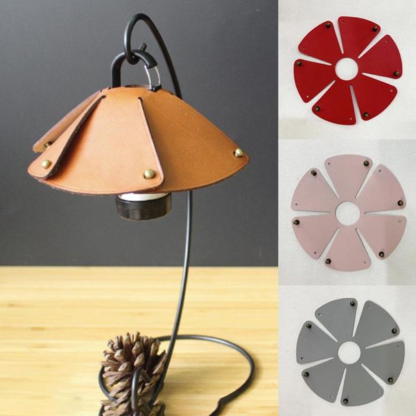 

lamp covers & shades leather lampshade outdoor shade replacement thickened cover dust-proof chandelier hand exquisite cove
