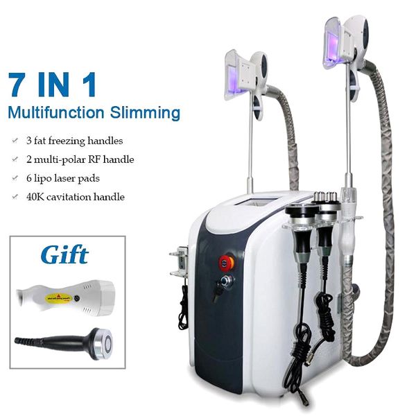 

2021 high qulaity double chin cryolipolysis 7 in 1 body scuplting fat ing body slimming machines equipment for sale #0023