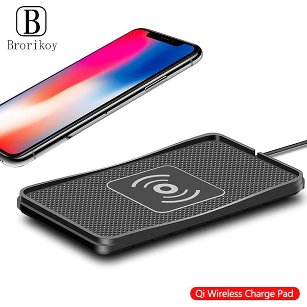 

10w qi wireless car phone charger fast charging pad mat for iphone11pro xr max samsung s9 xiaomi huawei smartphone charger