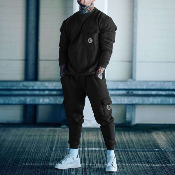 

men's casual sportswear, hoodie suit, 2020 cotton, autumn, Gray