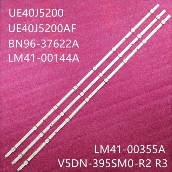 

new 3 pcs 8led led backlight strip for samsug ue40j5200af v5dn-395sm0-r2 r3 bn96-37622a lm41-00144a 00121x 2021 svs39.5 fcom fhd