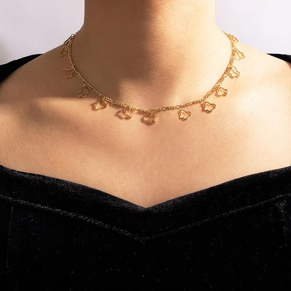 

pendant necklaces simple geometry necklace for women bohemian gold alloy clavicle chain lady anniversary jewelry accessories 17687, Silver