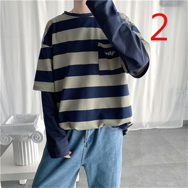 

new 2021 long-sleeved t-shirt men's autumn cotton loose solid color bottoming shirt trend students fus8, White;black