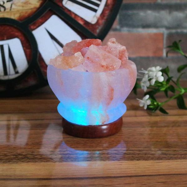 

night gift led bulb colorful rock fire basket salt lights bedroom romantic mood crystal lava decorative himalayan