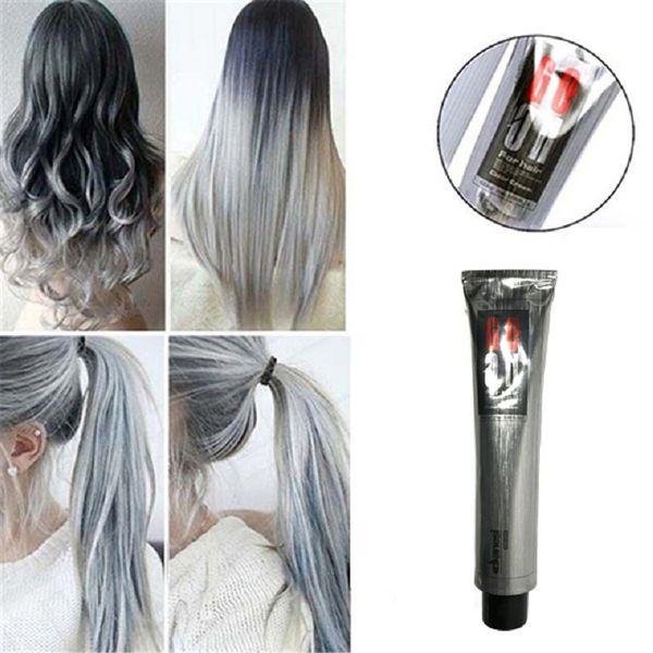 

fashion womens dye hair cream 100ml color permanent punk light gray silver colors care products