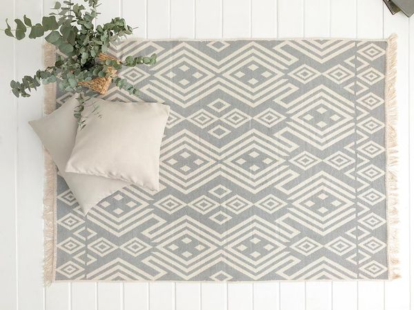 

carpets leda cotton rug 120x180 cm gray home bedroom living room decor