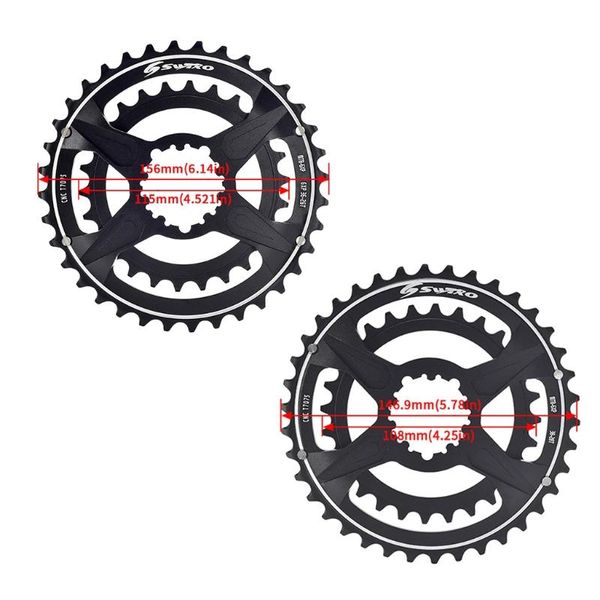 

bike heels & chainwheels 875d swtxo - gxp mountain double chain, 36t-26t / 38t-28t, crown