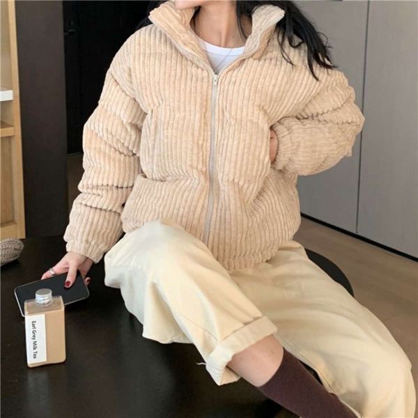 

korean 2020 padded winter jacket new women's autumn loose casual thickened warm bread net red cotton clothing, Black