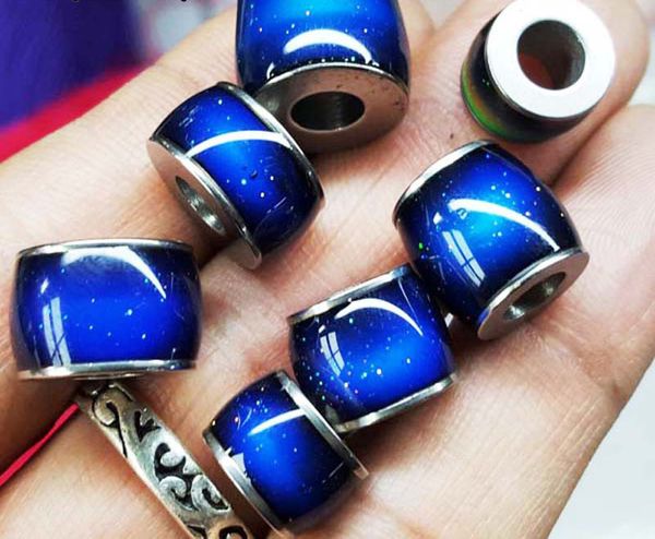 

loose beads mood bead metals tube stone emotion feeling temperature color change 100pcs/lot, Black