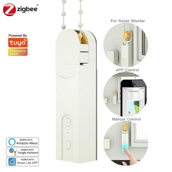 

smart home control zigbee tuya curtain electric roller shutter chain montor works with alexa google assistant