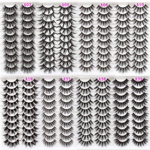 

false eyelashes makeup 5/10/16pairs mink lashes faux soft fluffy dramatic volume eyelash extension