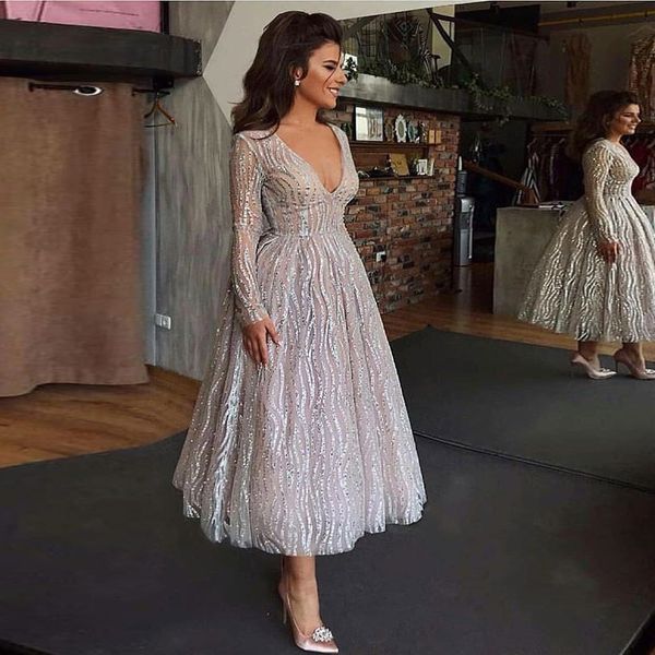 

bridesmaid dresses party women's sequins deep v long sleeve perspective fashion, White;black