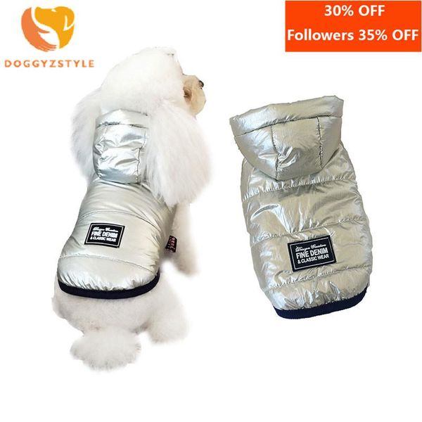 

dog apparel warm winter vest silver waterproof windproof pet clothes sleeveless hooded jacket coat for small dachshund