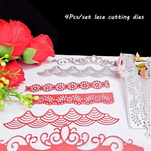 

painting supplies 4pcs lace deco metal christmas dies 2021 scrapbooking card embossing crafts stencil stamps and cutting