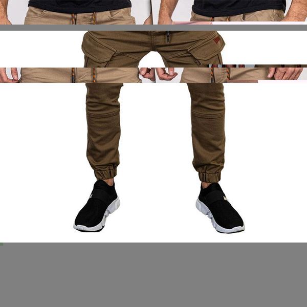 

men's pants cargo joggers streetwear cotton casual trousers men fashion sweatpants for, Black
