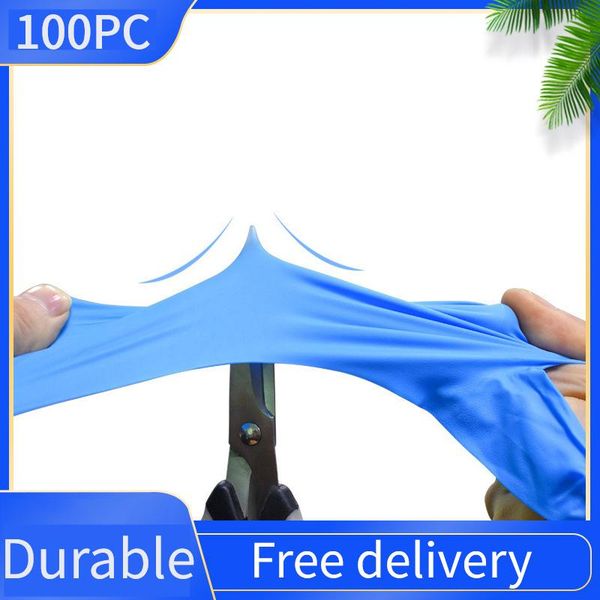 

disposable gloves latex rubber nitrile for household cleaning/kitchen/work/dish washing hand blue universal