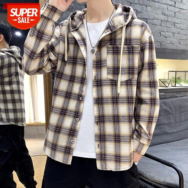 

janpanese style casual cardigan 2021 spring autumn rock punk hoodie plaid sweatshirt men's fleece hip hop streetwear clothes #ph78, Black