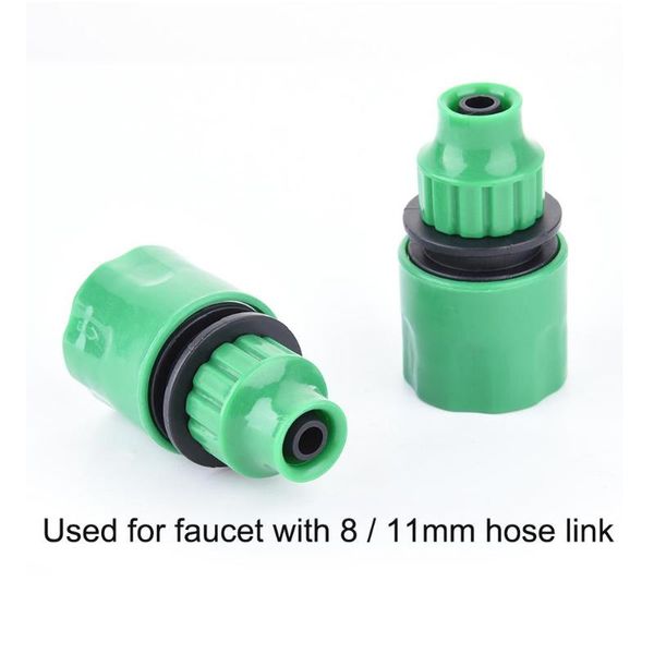 

watering equipments 2pcs faucet connector 8/11mm hose drip irrigation sprinkler fittings garden pipe quick