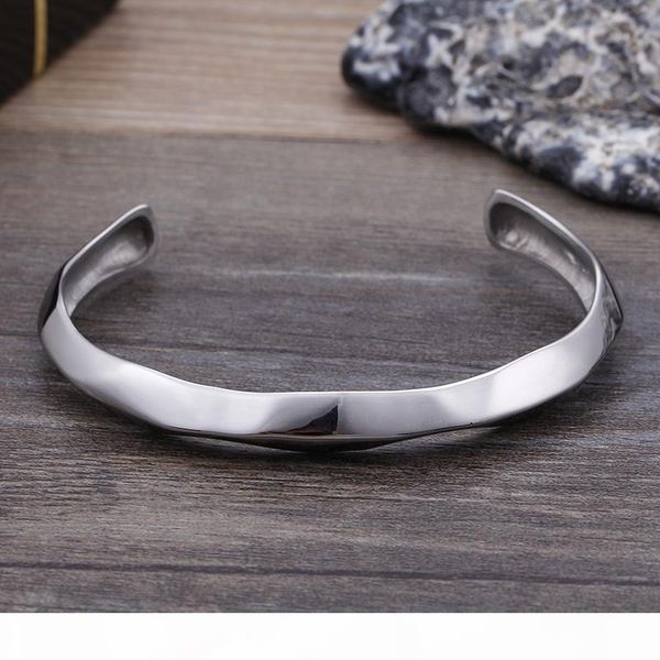 

holiday gifts pure stainless steel biker casting open cuff bangle bracelet silver 9mm 64mm inner women men boys xmas gifts, Black