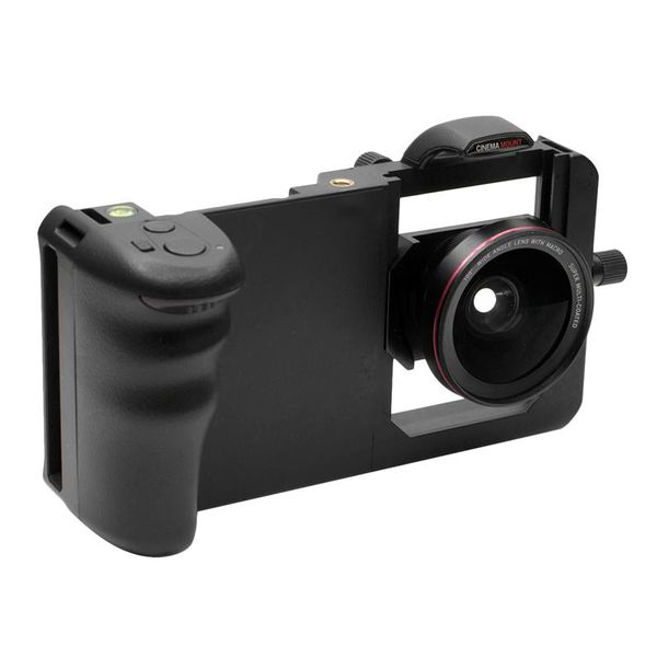 

2-in-1 wide angle lens macro pography kit phone stabilizer gimbal holder stabilizers