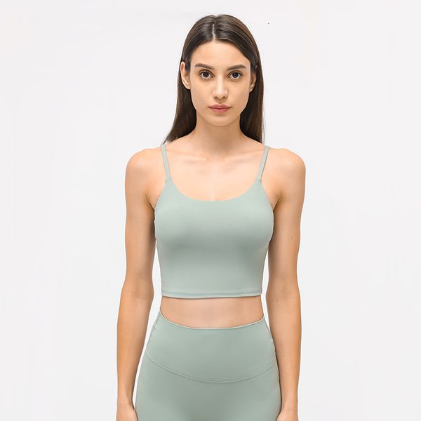 

belt 2021 brassiere yoga thin vest women's back yoga half sling suit, Gray