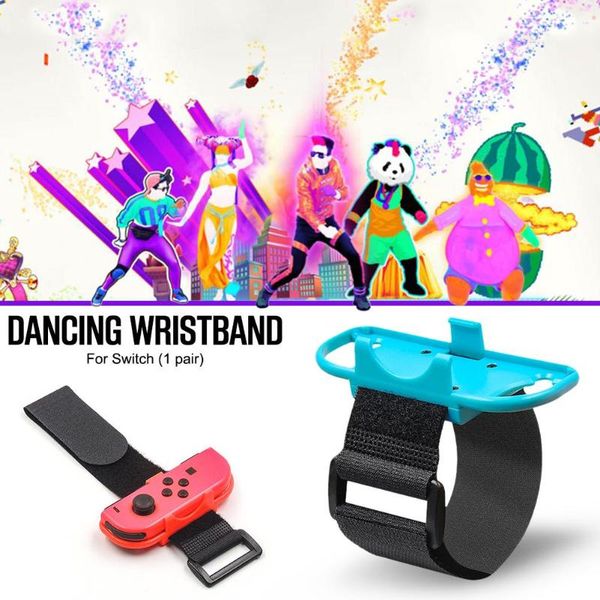 

1 pair just dance adjustable wristbands set compatible for switch joy-con controllers gamepad with strap
