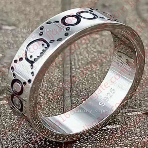 

2020 jewelry men/women fashion luxury ring gold couple ring s925 high polished ring gift box, Silver