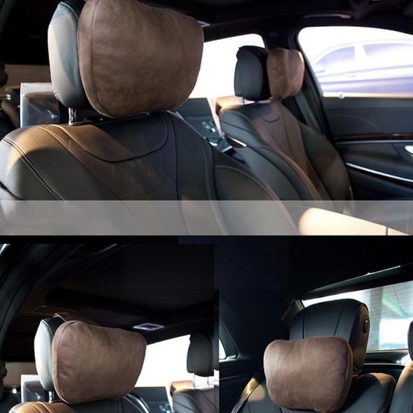 

seat cushions car headrest soft pillow suede fabric comfortable neck support for universal cushion j2h4