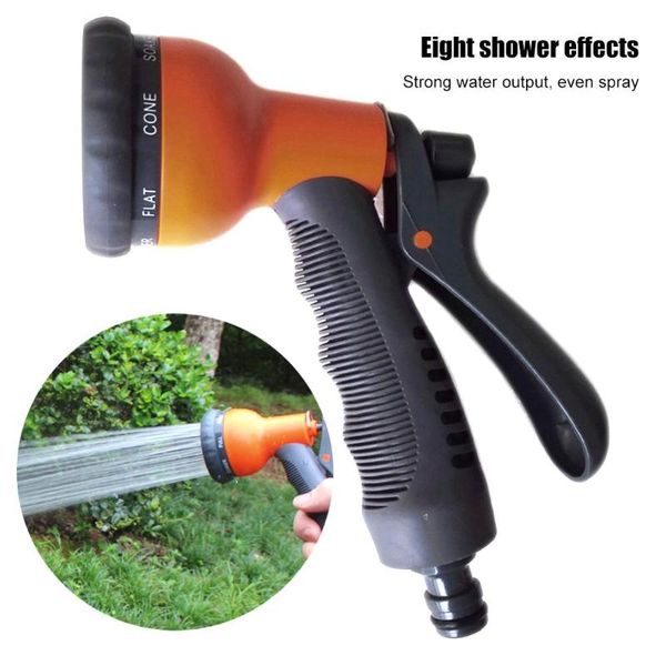 

watering equipments 8 standard garden water gun hose nozzle mutifunctional home car wash yard sprayer tube sprinkle tools