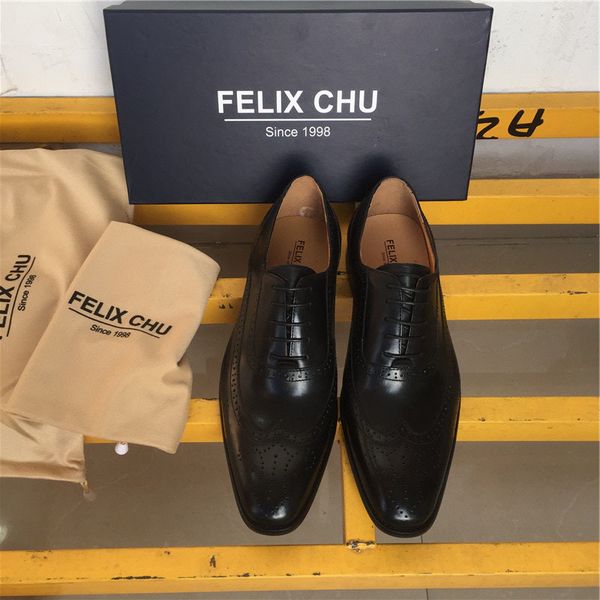 

dress shoes luxo mens brogue oxford of genuine leather brown lace-up men's wear british-style shoes formal from the office business for, Black