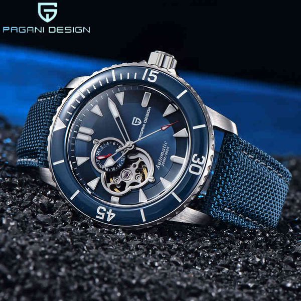 

blue watch men pagani design men's watches luxury brand waterproof automatic analog machinery watchwrist relogio masculino 2021, Silver