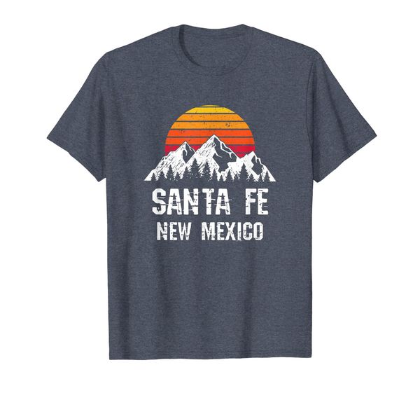 

santa fe new mexico distressed retro gift t-shirt, White;black