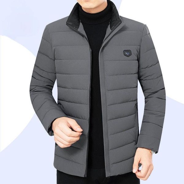 

men's down & parkas men 2021 autumn winter classic warm stand collar jacket coat cotton padded outwear pockets parka jackets y183, Black