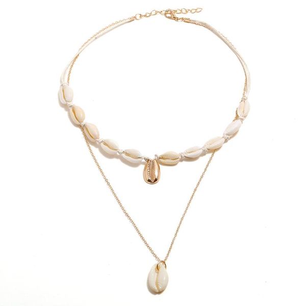 

chokers fashion women shell necklace choker natural boho jewellery summer beach, Golden;silver
