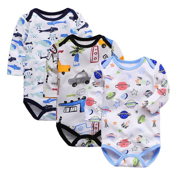 

rompers cartoon baby clothes long sleeve bodysuit spring & autumn girl cotton born clothing boys romper 3-24 monthes, Blue
