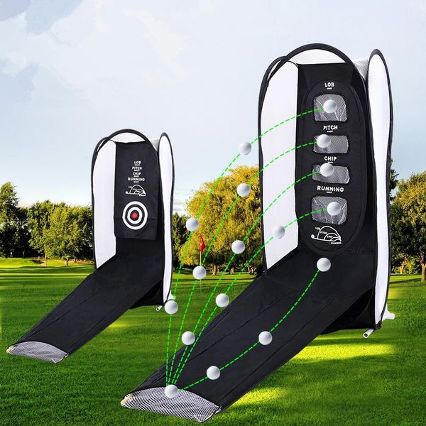 

portable foldable golf chipping pitching cages indoor outdoor golf hitting swing practice net easy training aids f1050