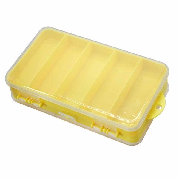 

fishing accessories tackle box portable abs transparent organizer double sides 13 cells bait storage fish accessory